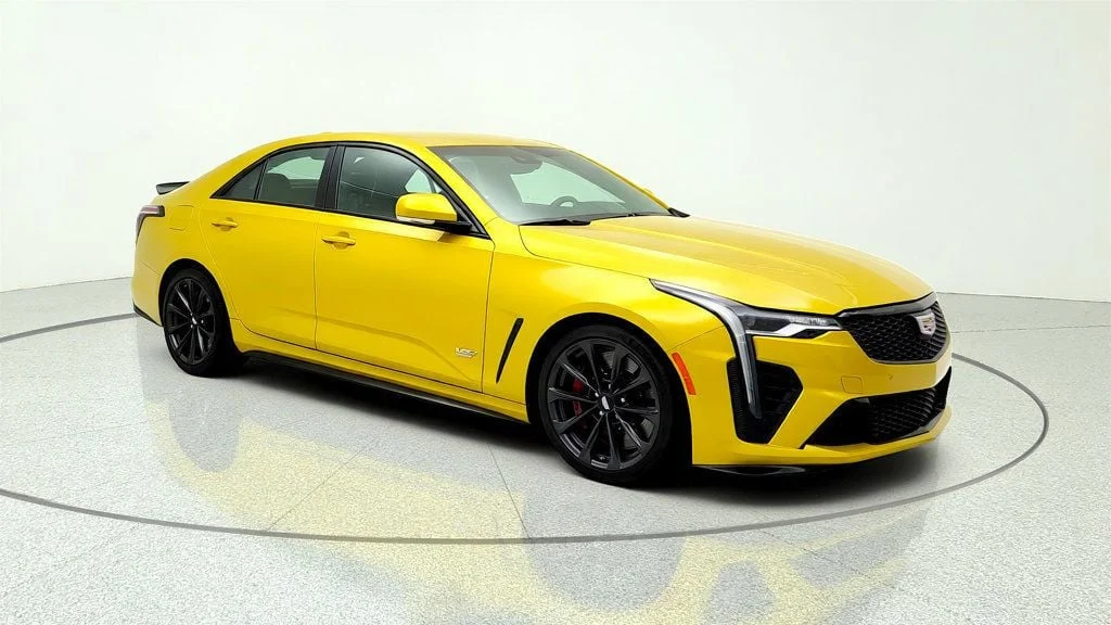 Used 2024 Cyber Yellow Metallic Cadillac 4dr Sedan Blackwing w/ High End Leather Seating & Technology Pkg image 3