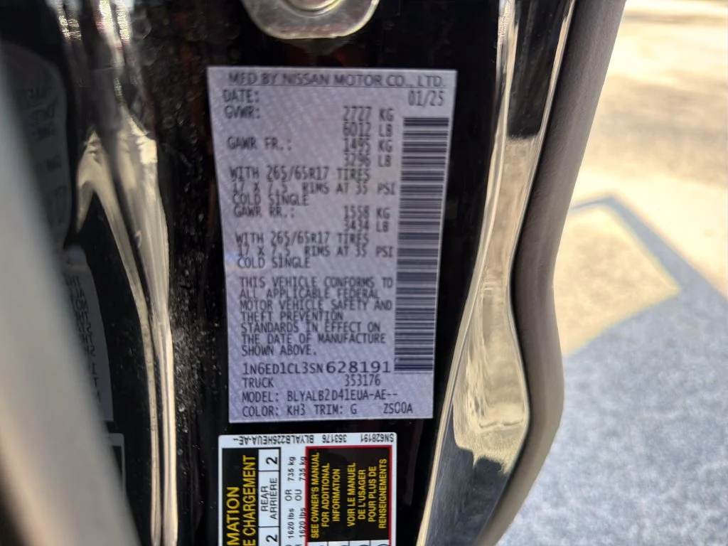 Used 2025 Black Nissan SV image 30