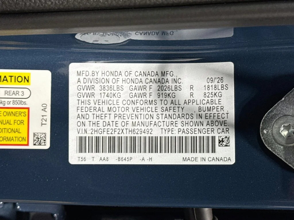 New 2026 Blue Lagoon Pearl Honda LX image 25