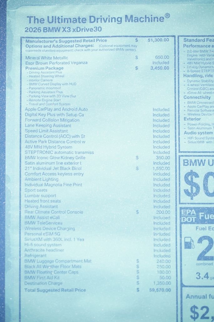 New 2026 Mineral White Metallic BMW 30 xDrive image 8