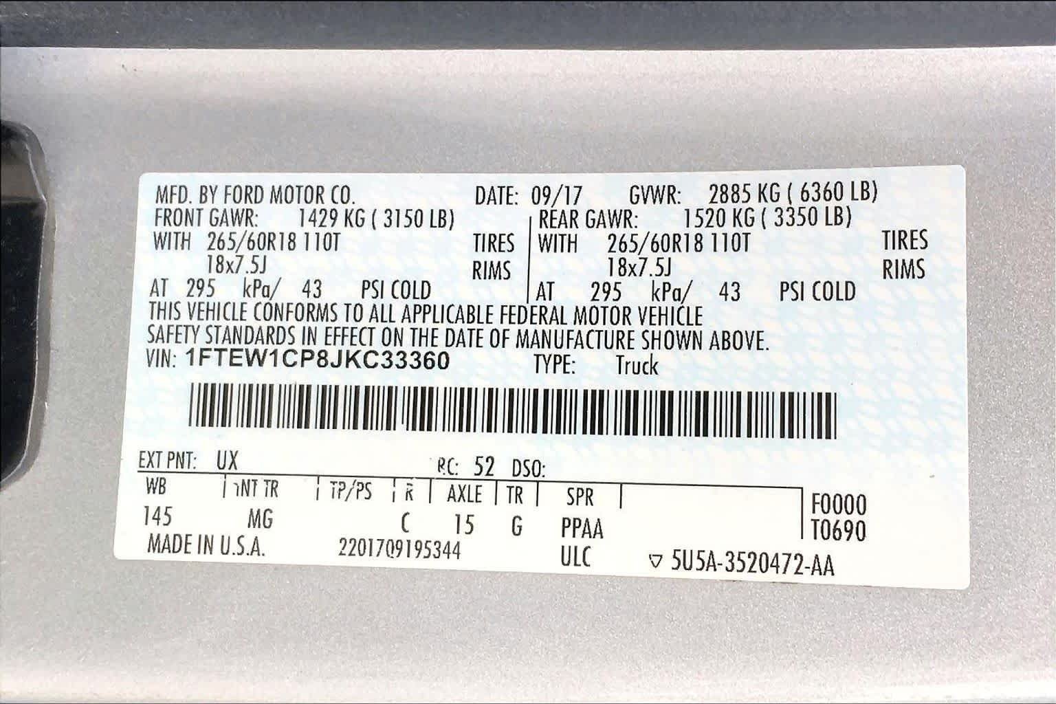 Used 2018 Ingot Silver Metallic Ford XLT image 36
