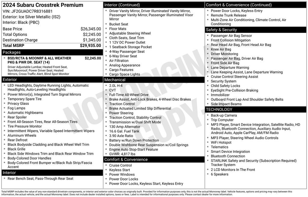 Used 2024 Silver Subaru Premium image 34