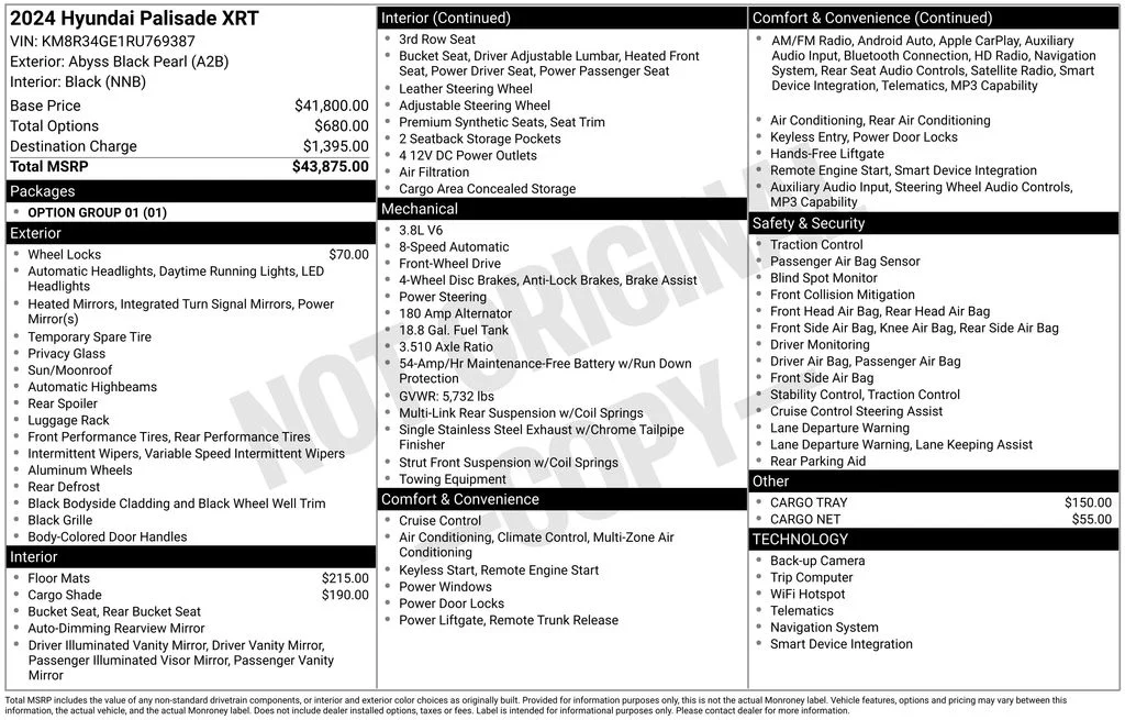 Certified Used 2024 Abyss Black Pearl Hyundai XRT image 9