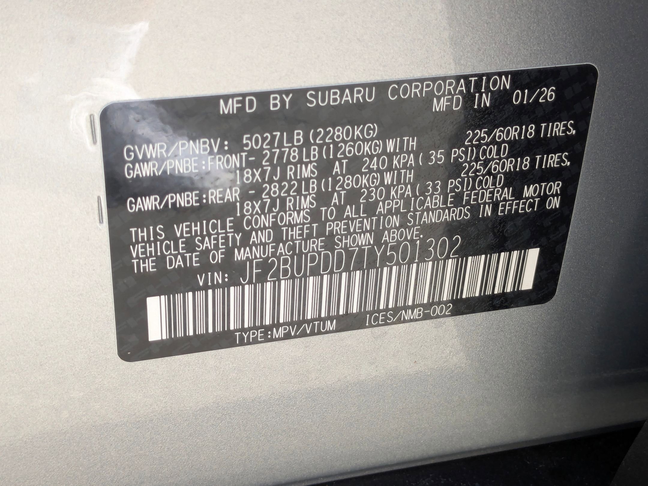 New 2026 ICE SILVER METALLIC Subaru Limited image 16
