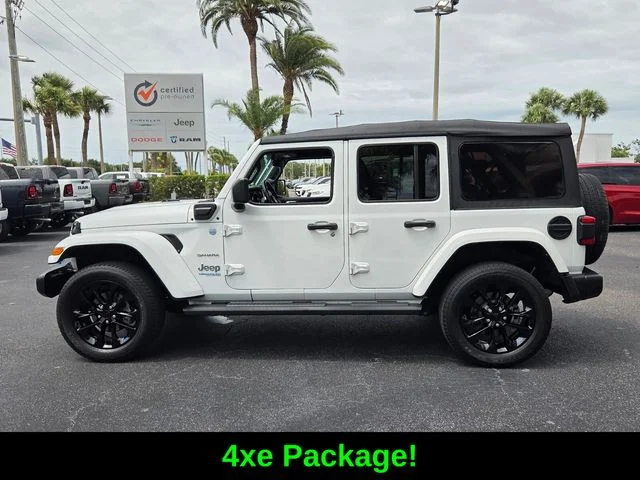 Certified Used 2022 White Jeep Unlimited Sahara 4xe image 4