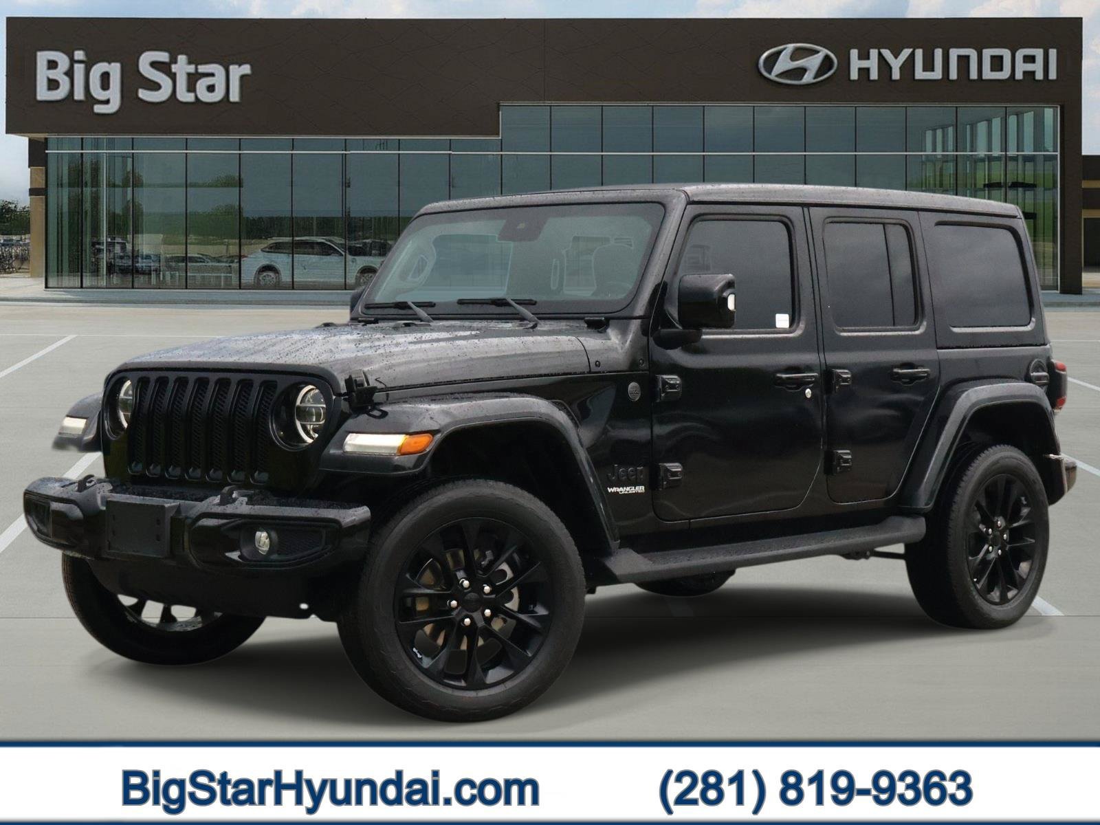 Used 2022 Black Clearcoat Jeep Unlimited Sahara High Altitude image 1