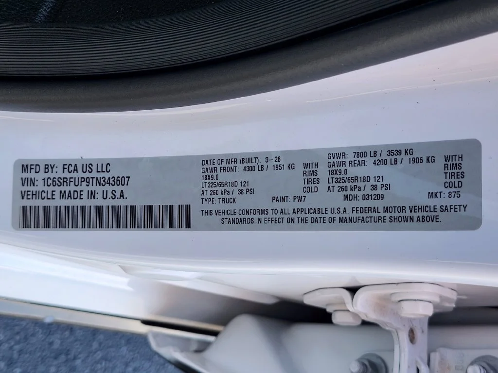 New 2026 Bright White Clear-Coat Exterior Paint RAM RHO image 33