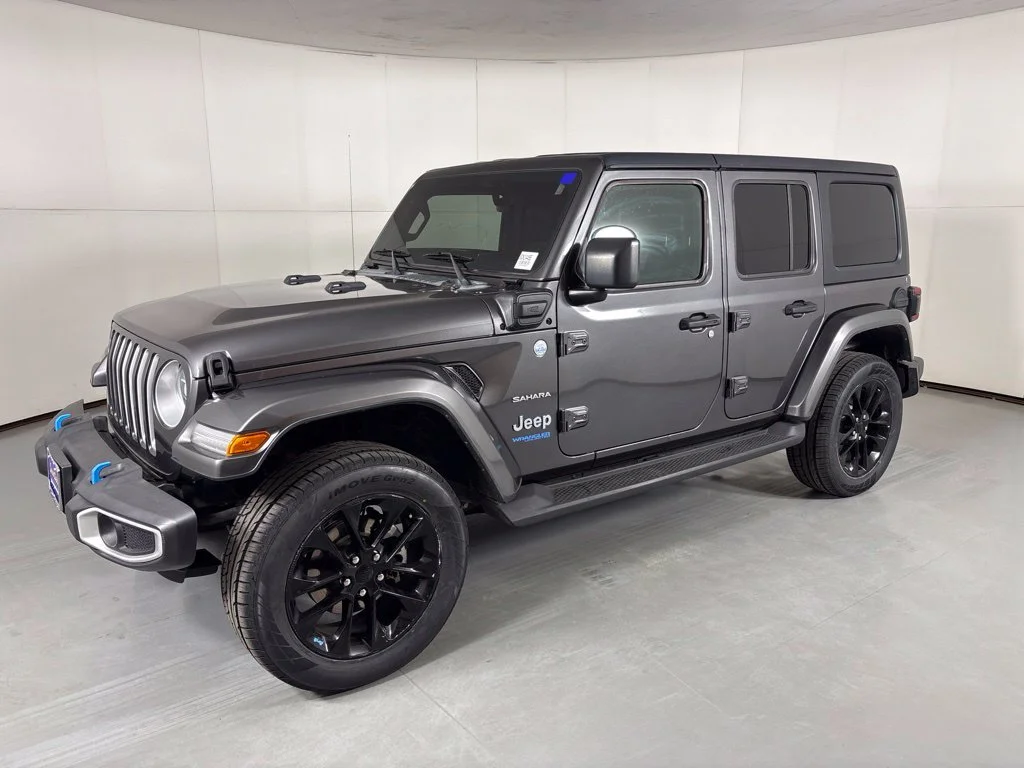 Used 2022 Gray Jeep Unlimited Sahara 4xe image 4