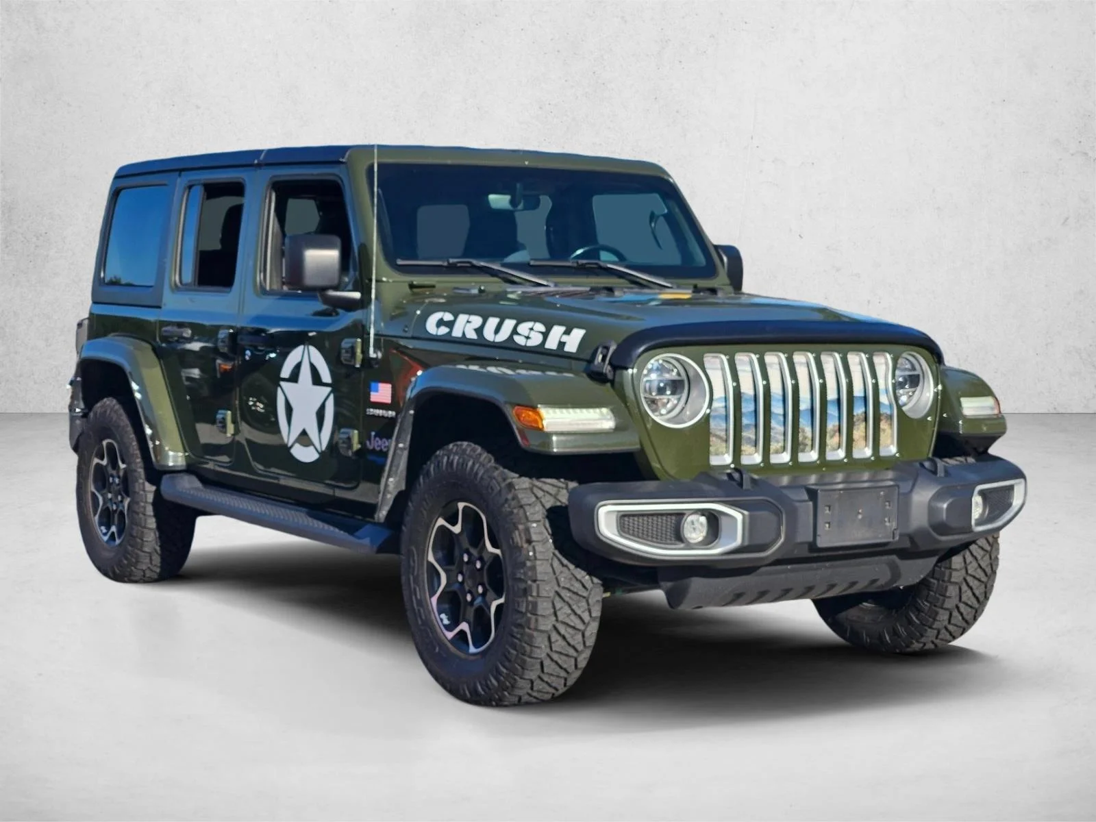 Used 2021 Sarge Green Clearcoat Jeep Unlimited Sahara image 3