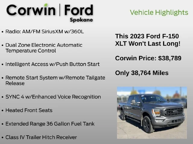 Certified Used 2023 Carbonized Gray Metallic Ford XLT image 31