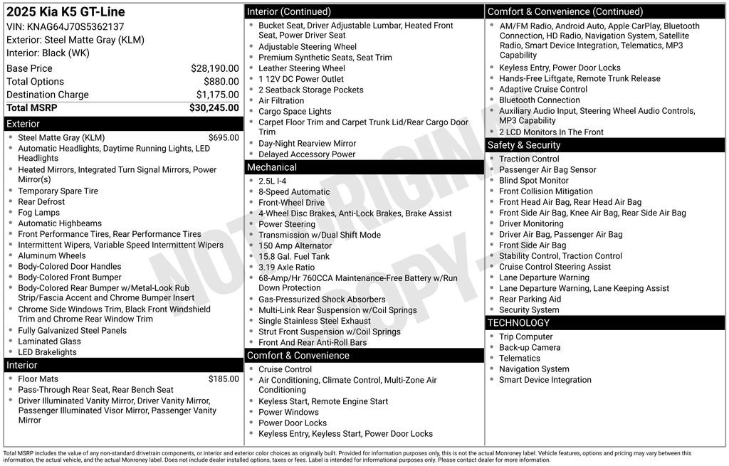 Used 2025 Gray Kia GT-Line image 25