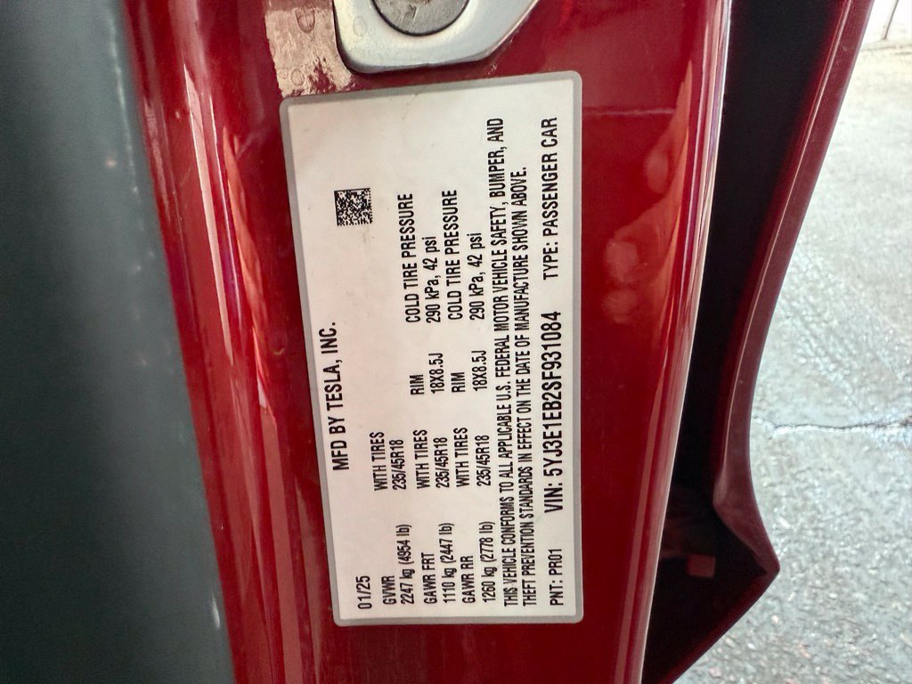 Used 2025 Ultra Red Tesla Long Range image 18