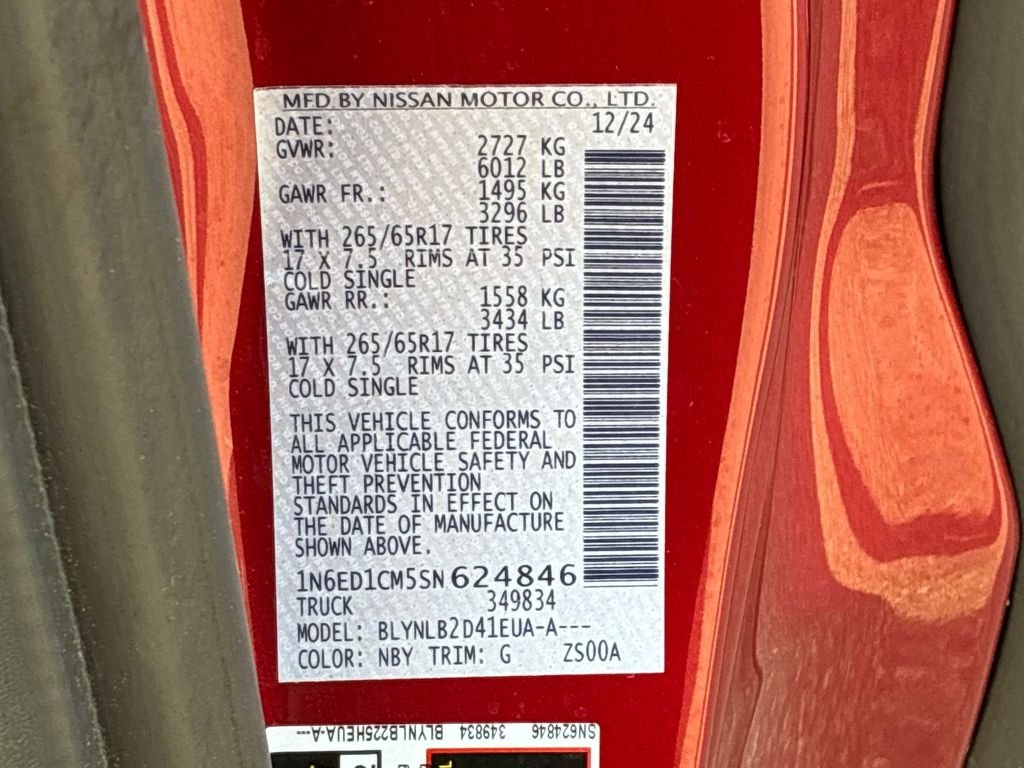 Used 2025 Red Nissan SV image 16