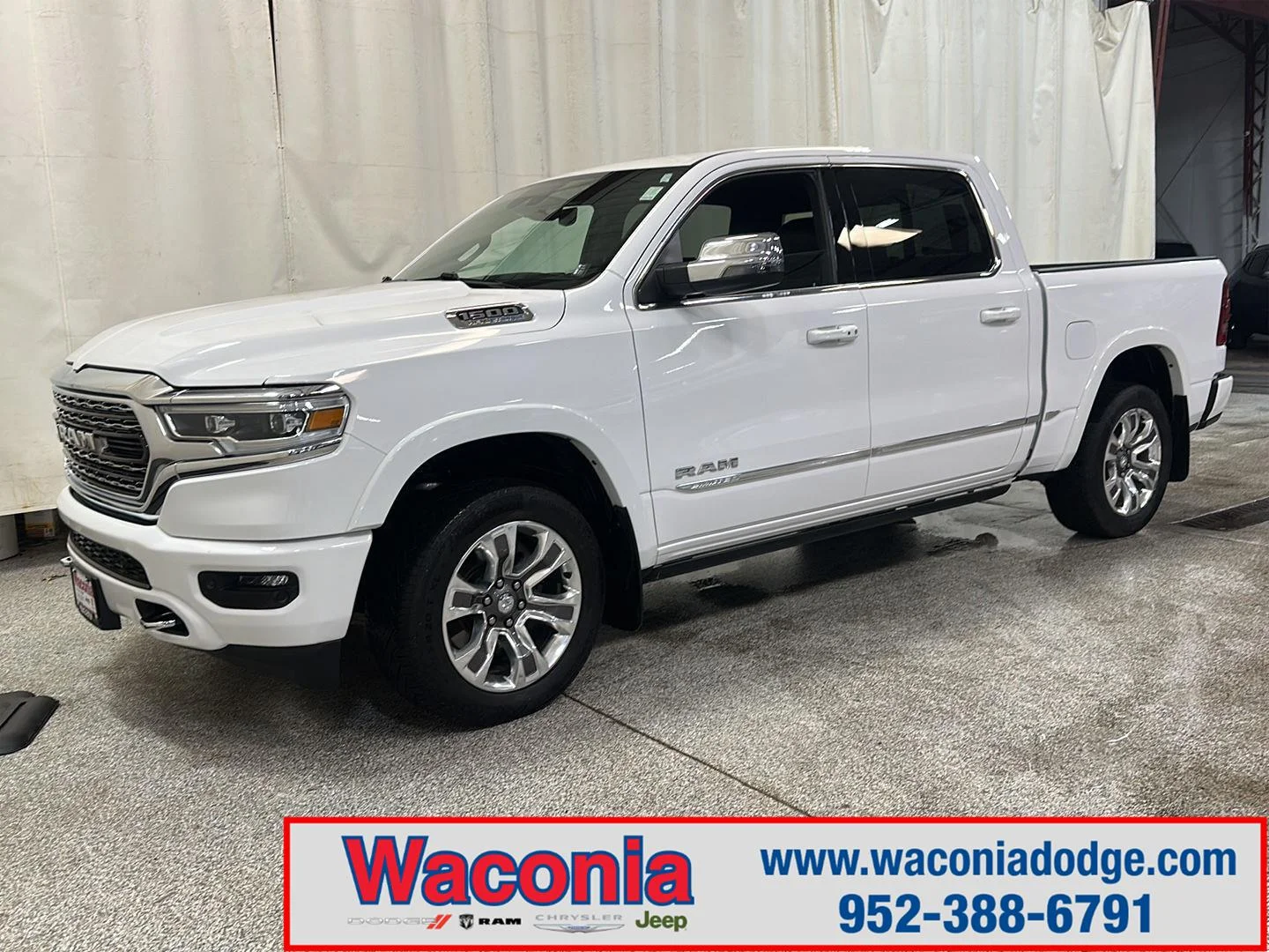 Used 2023 Bright White Clearcoat Ram Limited image 1