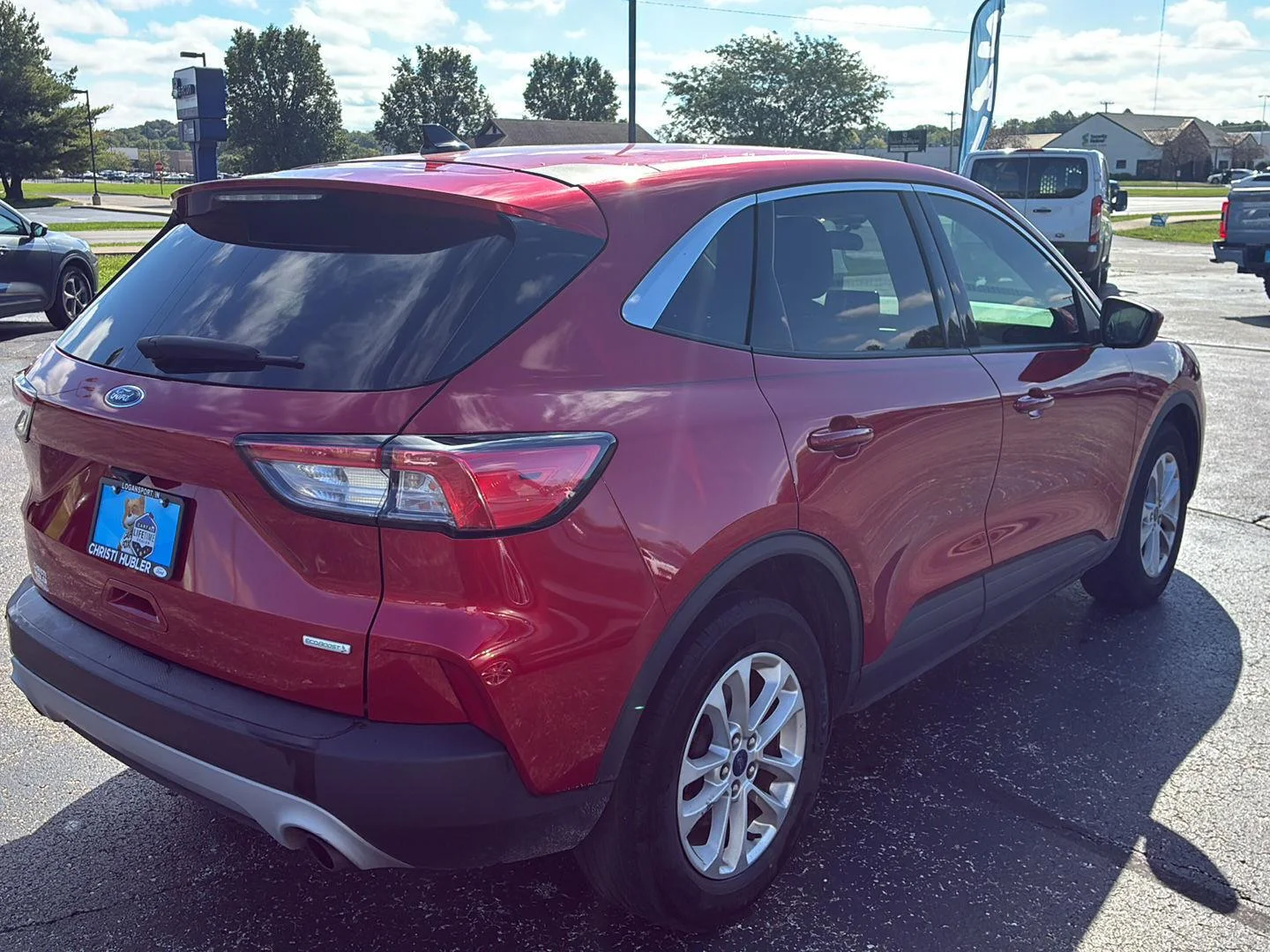 Used 2020 Rapid Red Metallic Tinted Clearcoat Ford SE image 5