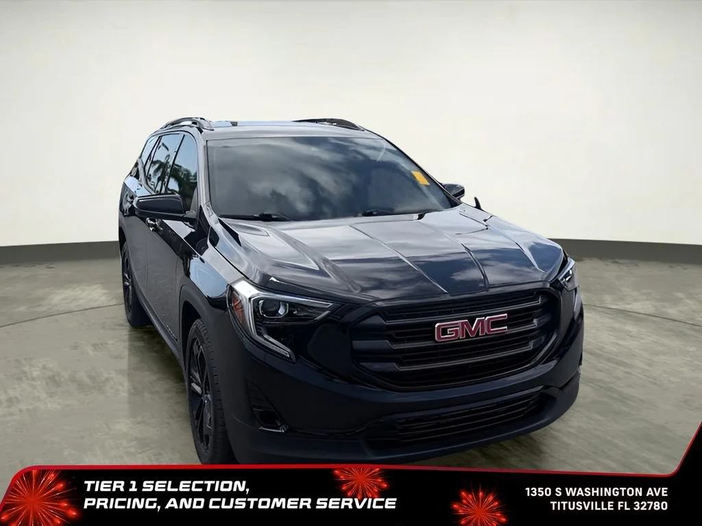 Used 2021 EBONY TWILIGHT METALLIC GMC SLT image 23