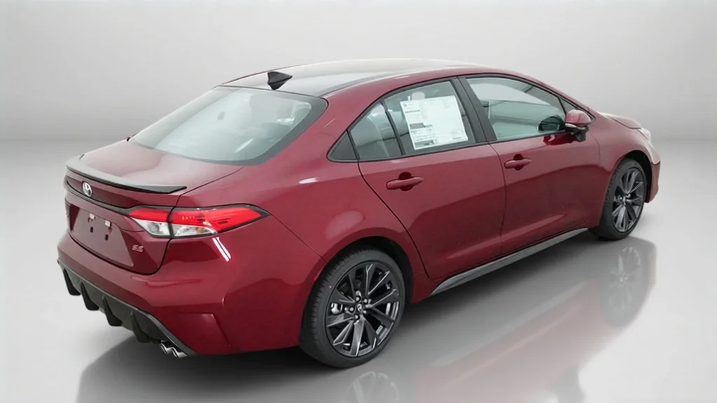 New 2027 Ruby Flare Pearl with Inked roof Toyota SE image 9