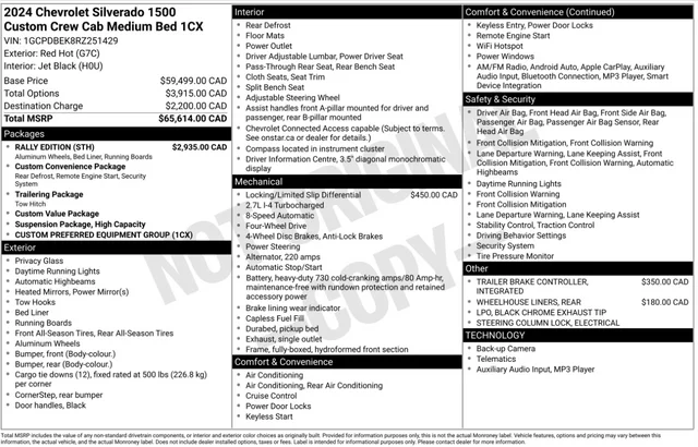 Certified Used 2024 Red Chevrolet Custom image 3