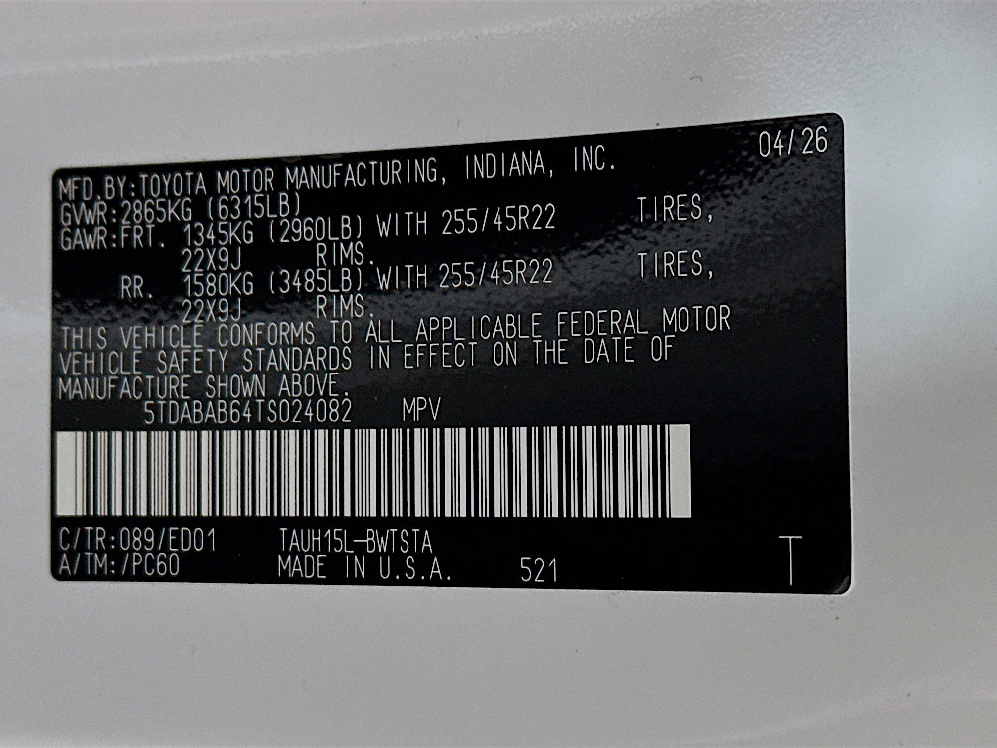 New 2026 Wind Chill Pearl Lexus TX 500h F SPORT PERFORMANCE PREMIUM AWD image 31