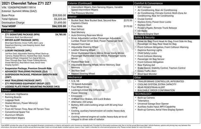 Used 2021 White Chevrolet Z71 image 5