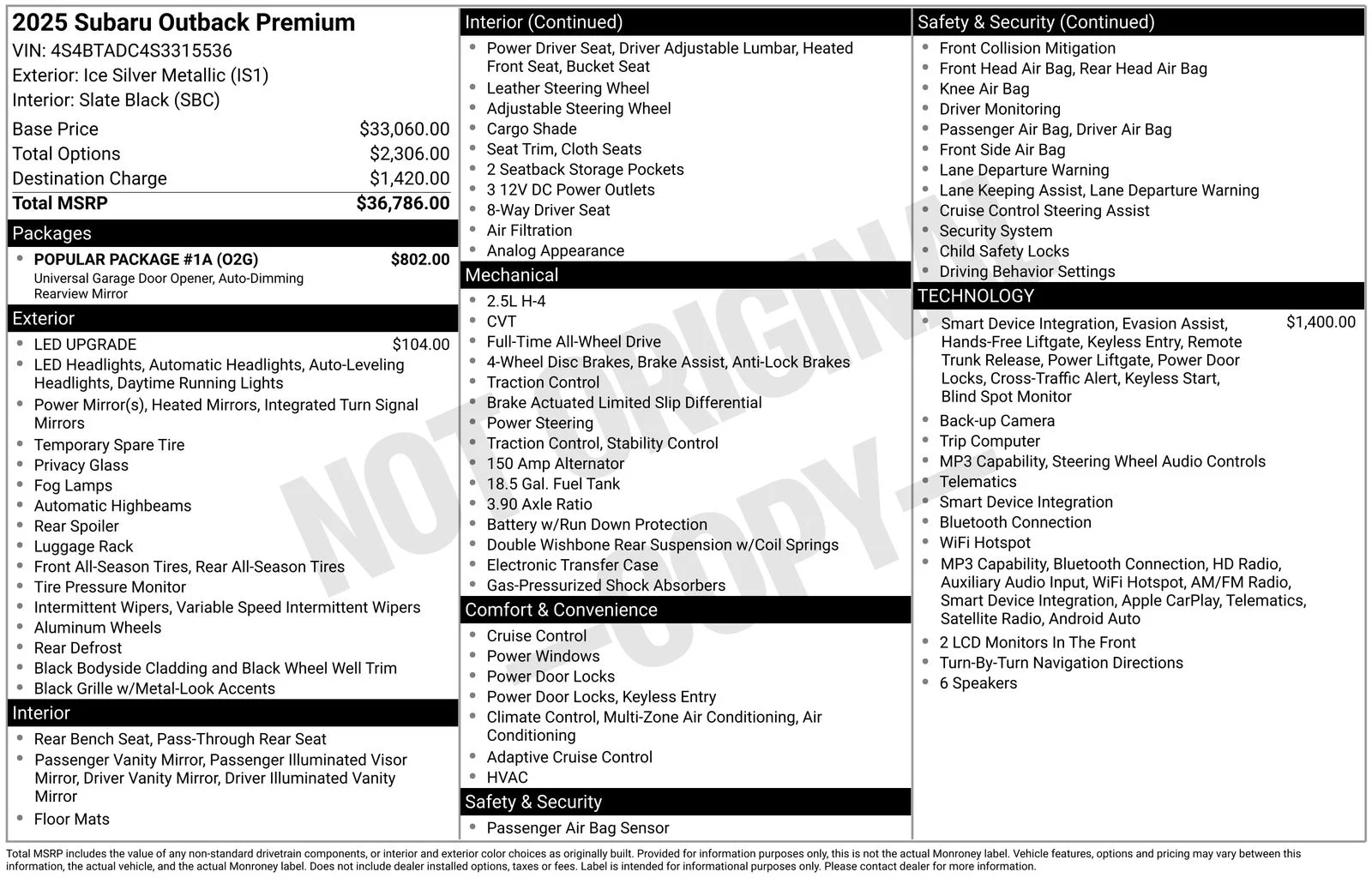 Used 2025 Silver Subaru Premium image 10