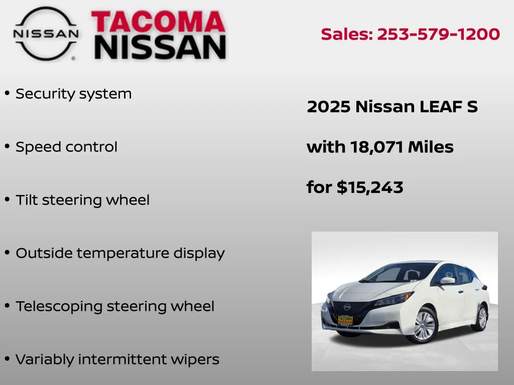 Certified Used 2025 White Nissan S image 14