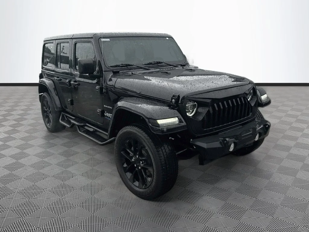 Used 2022 Black Jeep Unlimited Sahara 4xe image 4