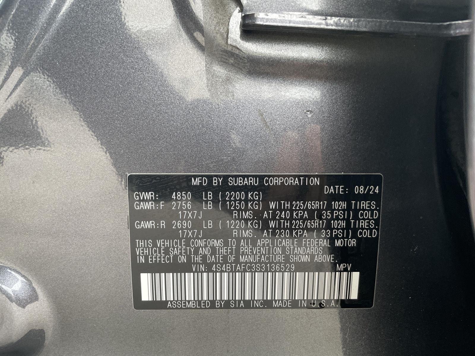 Used 2025 Magnetite Gray Metallic Subaru Premium image 31