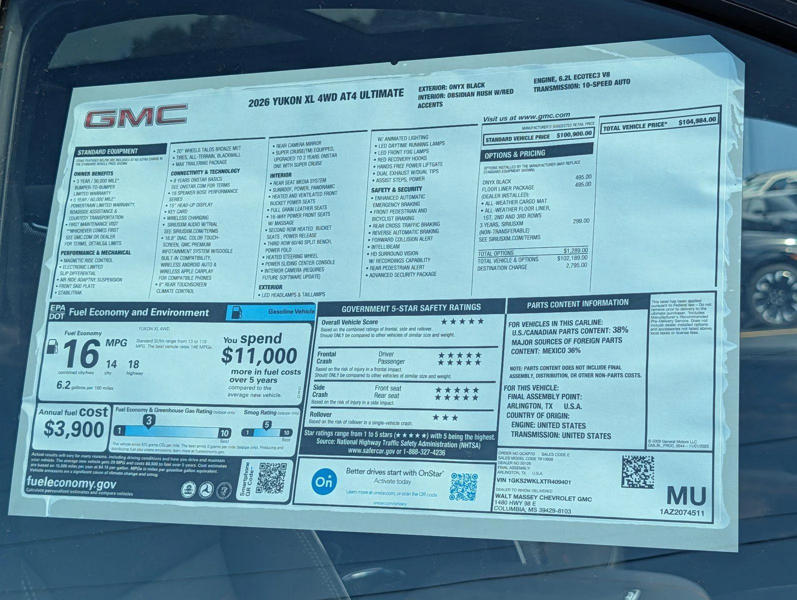 New 2026 Onyx Black GMC AT4 Ultimate image 30