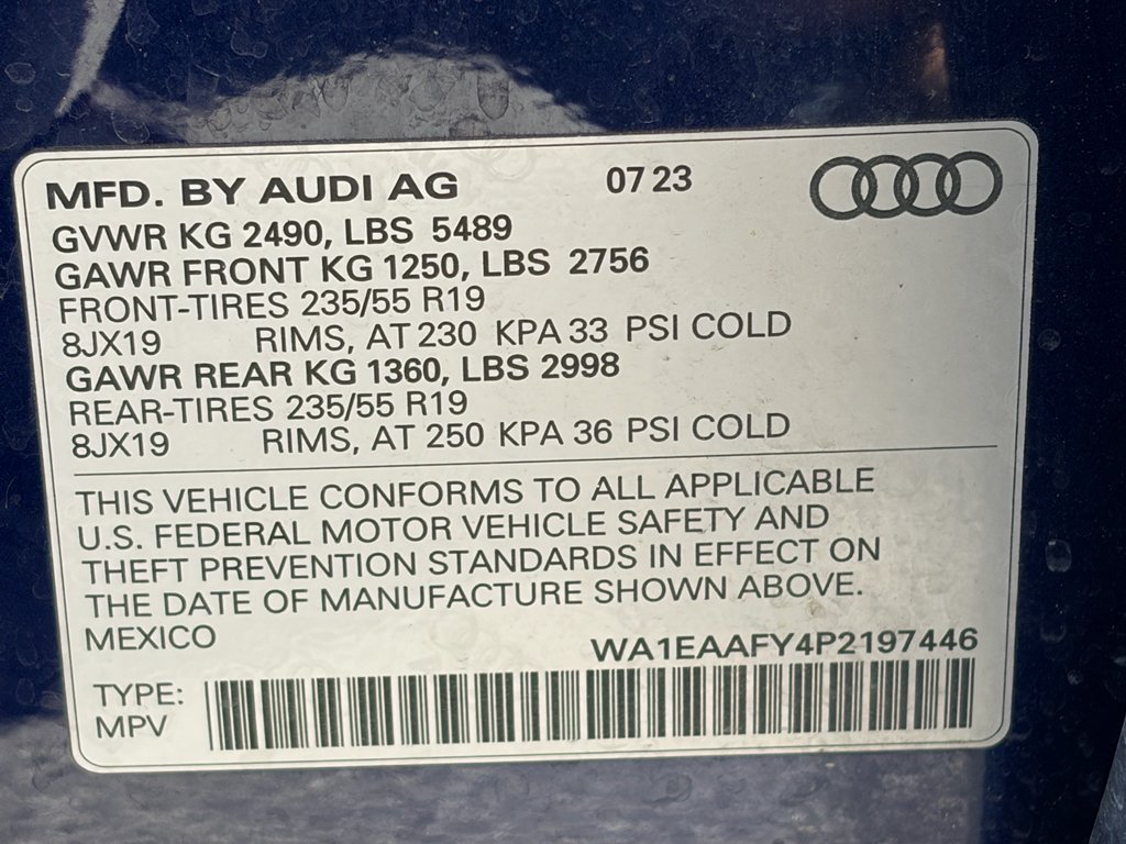 Used 2023 Navarra Blue Metallic Audi S line Premium Plus image 30