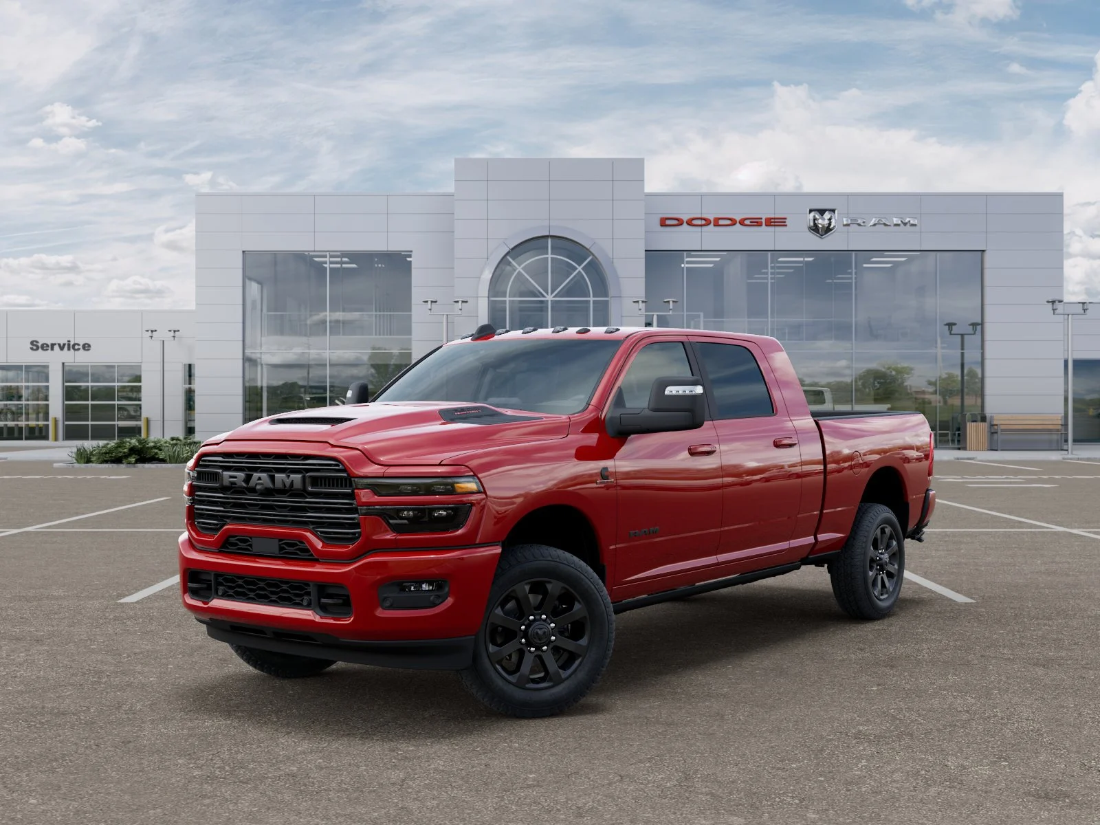 New 2026 Flame Red Clear-Coat Exterior Paint RAM Laramie image 28