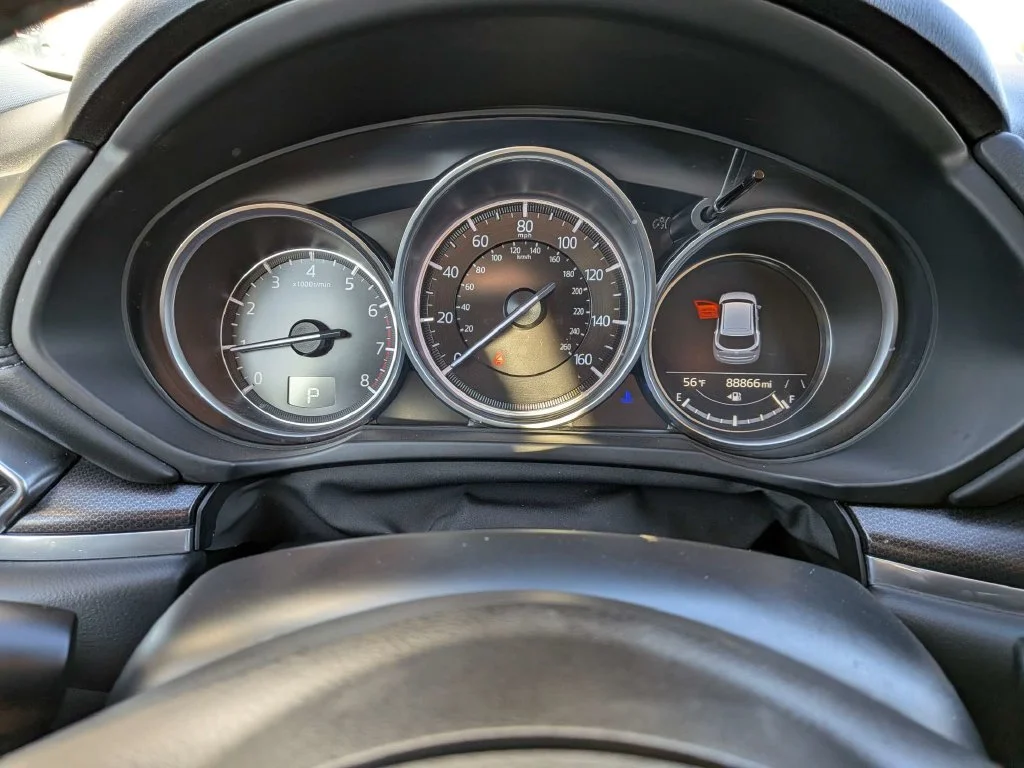 Used 2021 Polymetal Gray Metallic Mazda Carbon Edition image 25