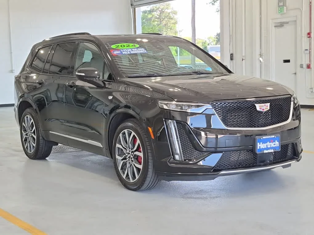 Used 2024 Stellar Black Metallic Cadillac AWD Sport image 2