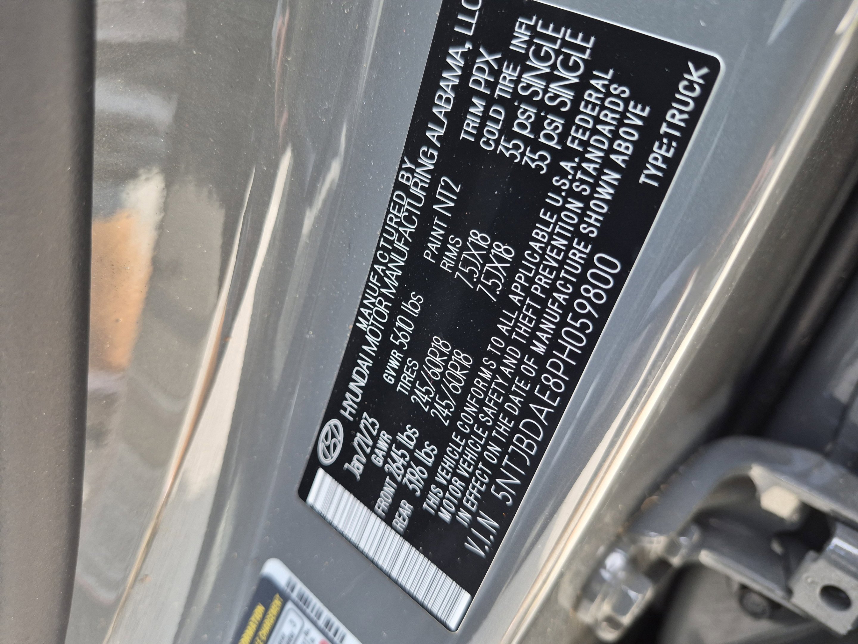 Used 2023 Hampton Gray Hyundai SEL image 66