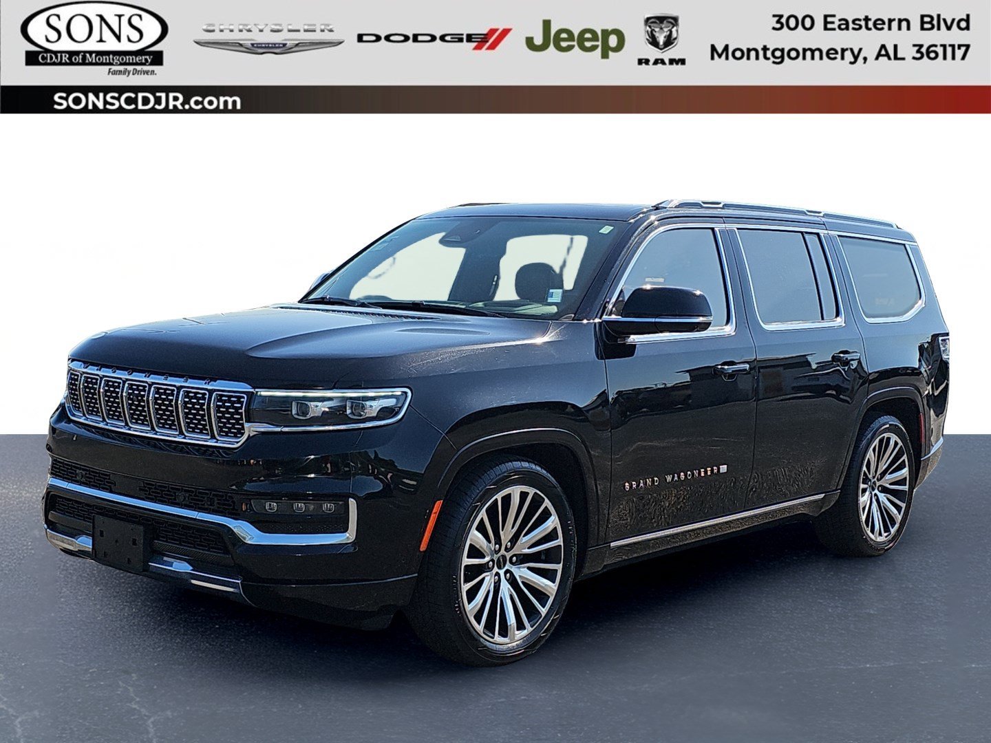 Used 2022 Diamond Black Crystal Pearlcoat Jeep Series III image 1