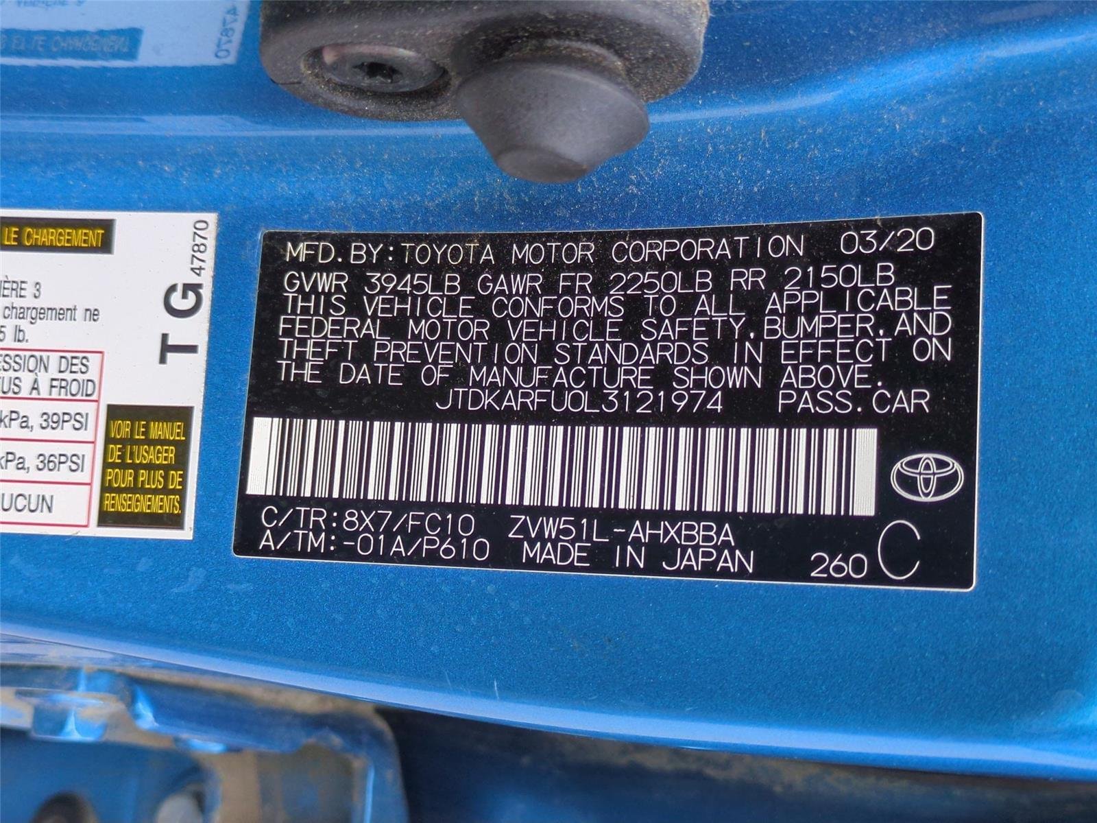 Used 2020 Electric Storm Blue Toyota XLE image 38