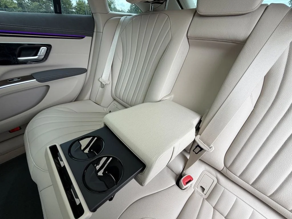 Used 2023 Polar White Mercedes-Benz EQS 450+ Sedan w/ Active Ambient Lighting & Rear Spoiler image 26