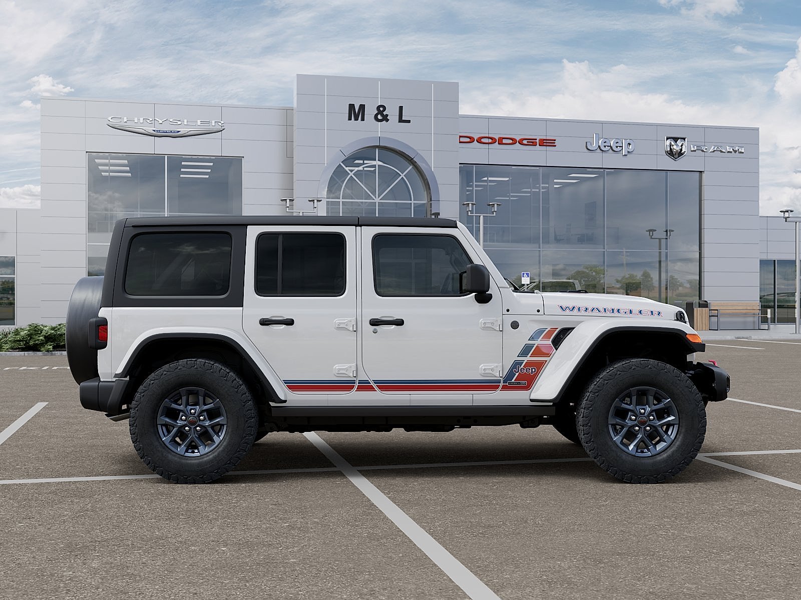 New 2026 Bright White Clear-Coat Exterior Paint Jeep 4-Door Willys 