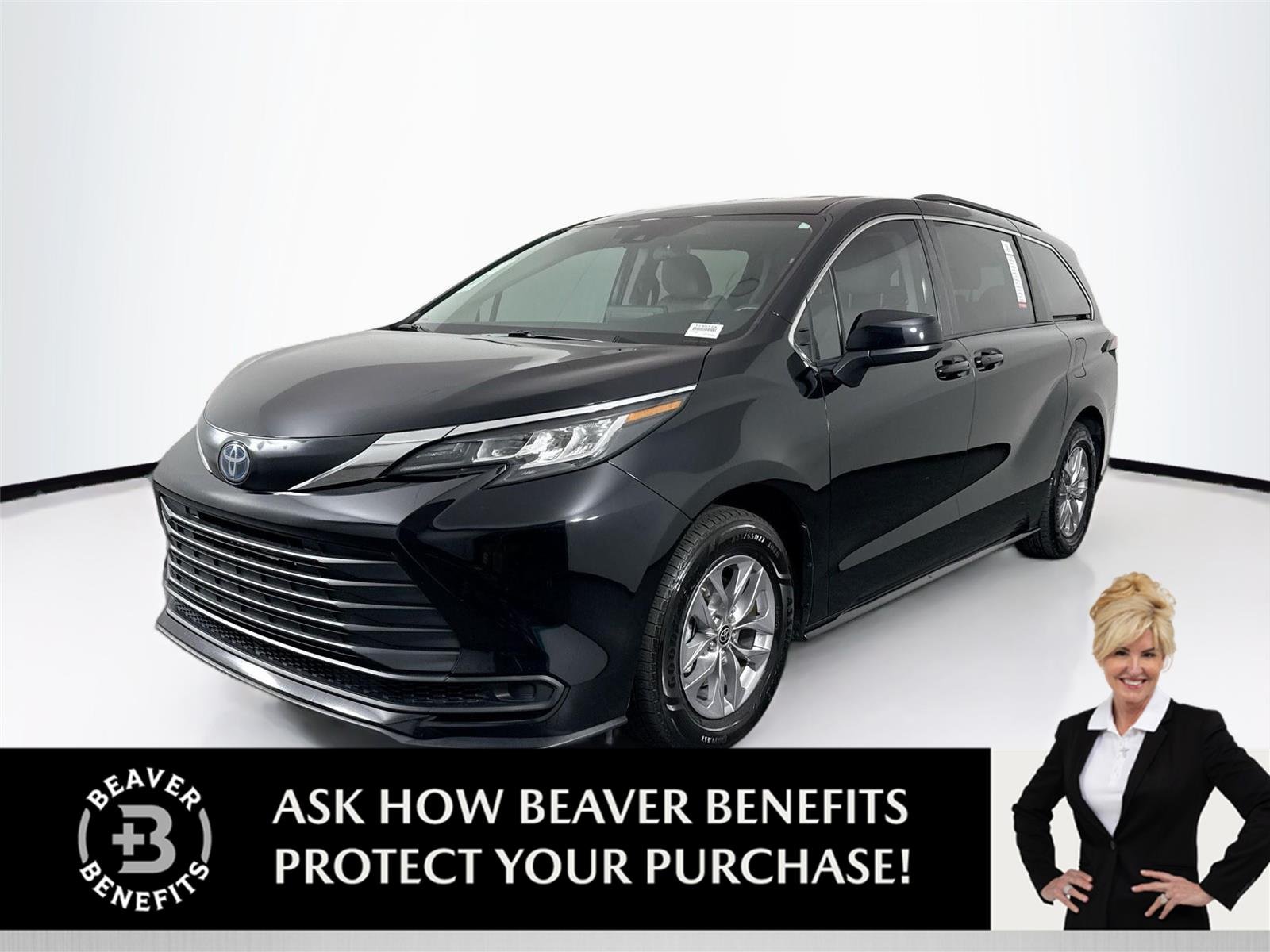 Used 2022 Midnight Black Metallic Toyota LE image 1