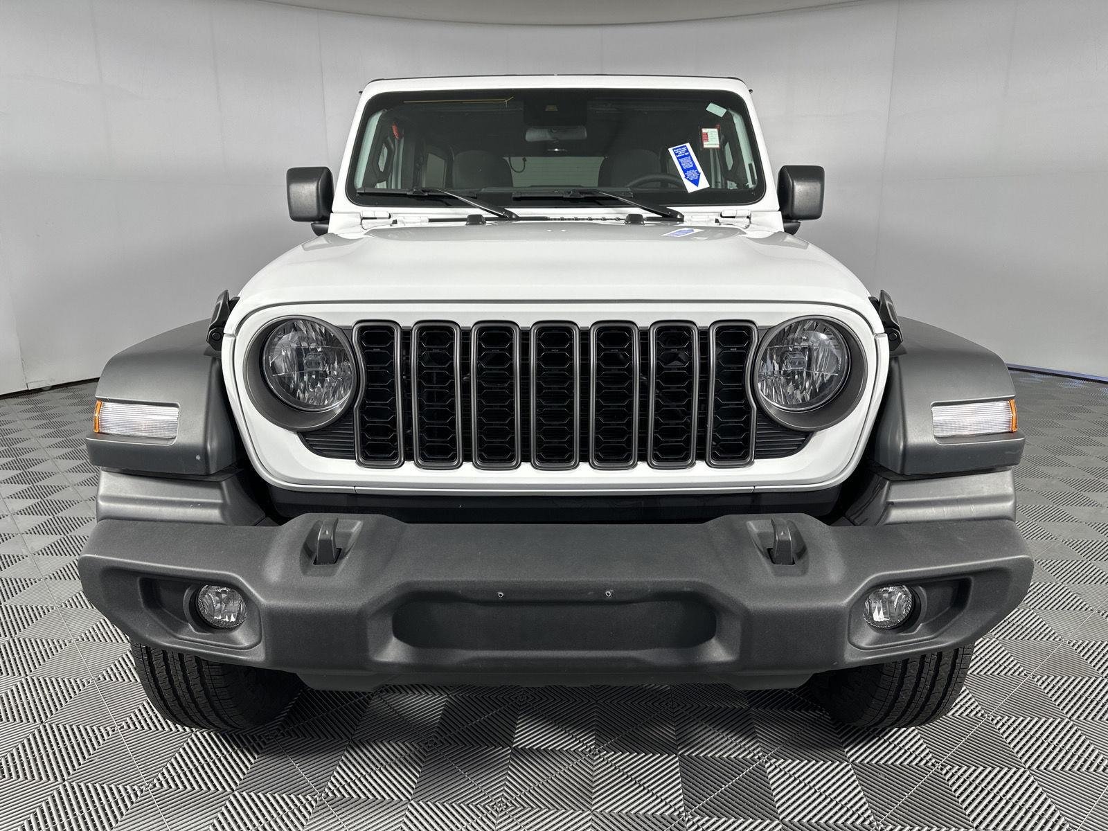 Used 2024 Bright White Clearcoat Jeep Sport S image 2