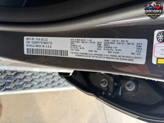 New 2026 Granite Crystal Metallic Clear-Coat Exterior Paint RAM Big Horn/Lone Star image 27