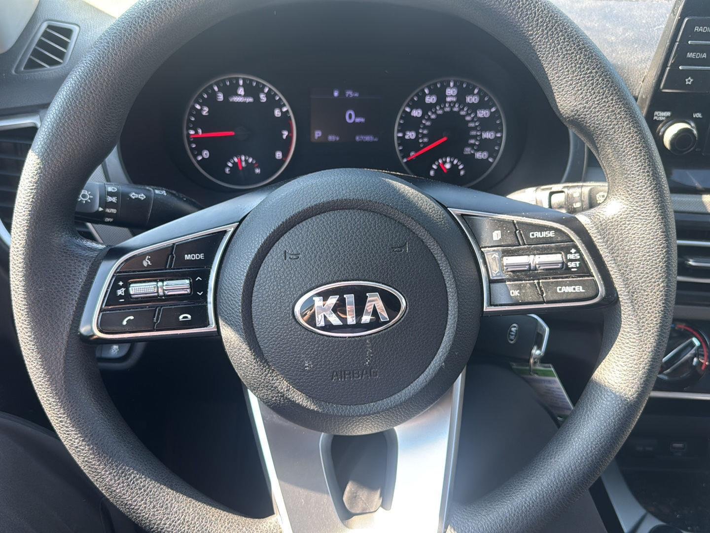 Used 2021 Snow White Pearl Kia LX image 2