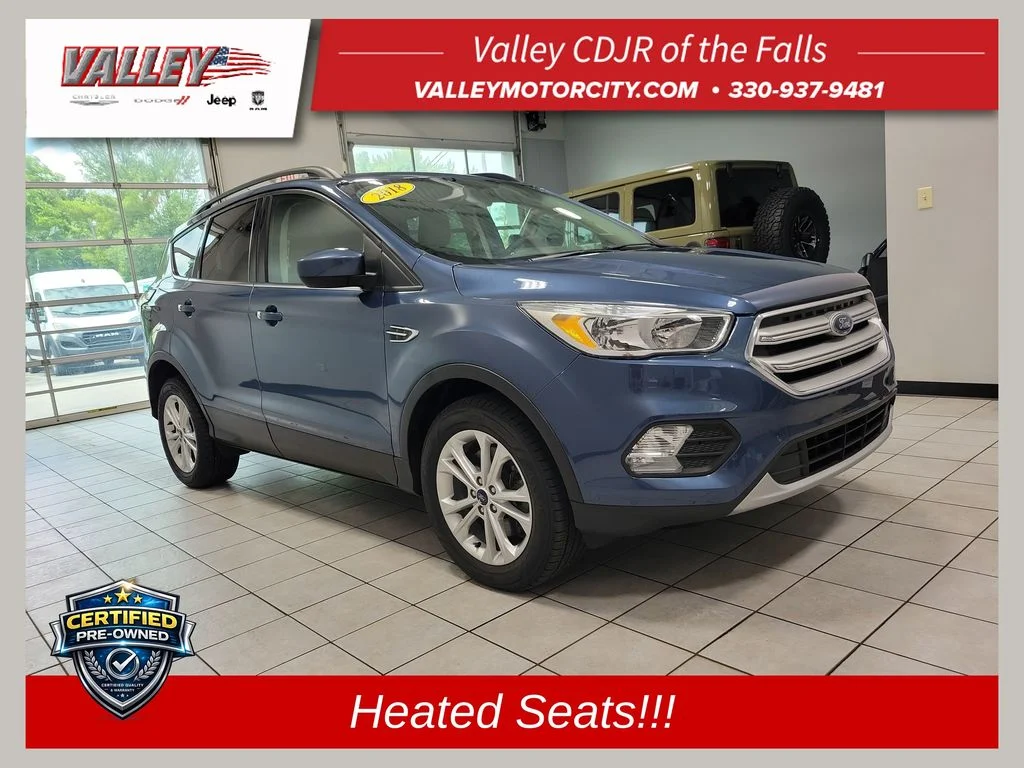 Certified Used 2018 Blue Ford SE image 1