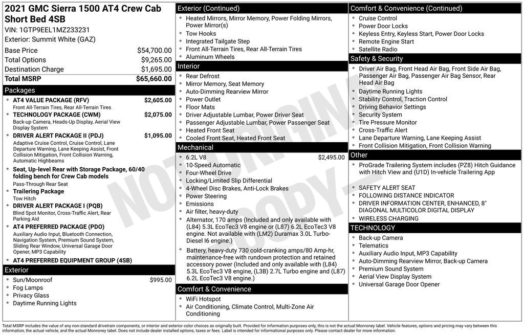 Used 2021 SUMMIT WHITE GMC AT4 image 51