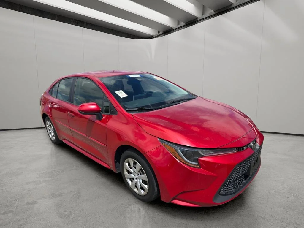 Used 2021 Barcelona Red Metallic Toyota LE image 14