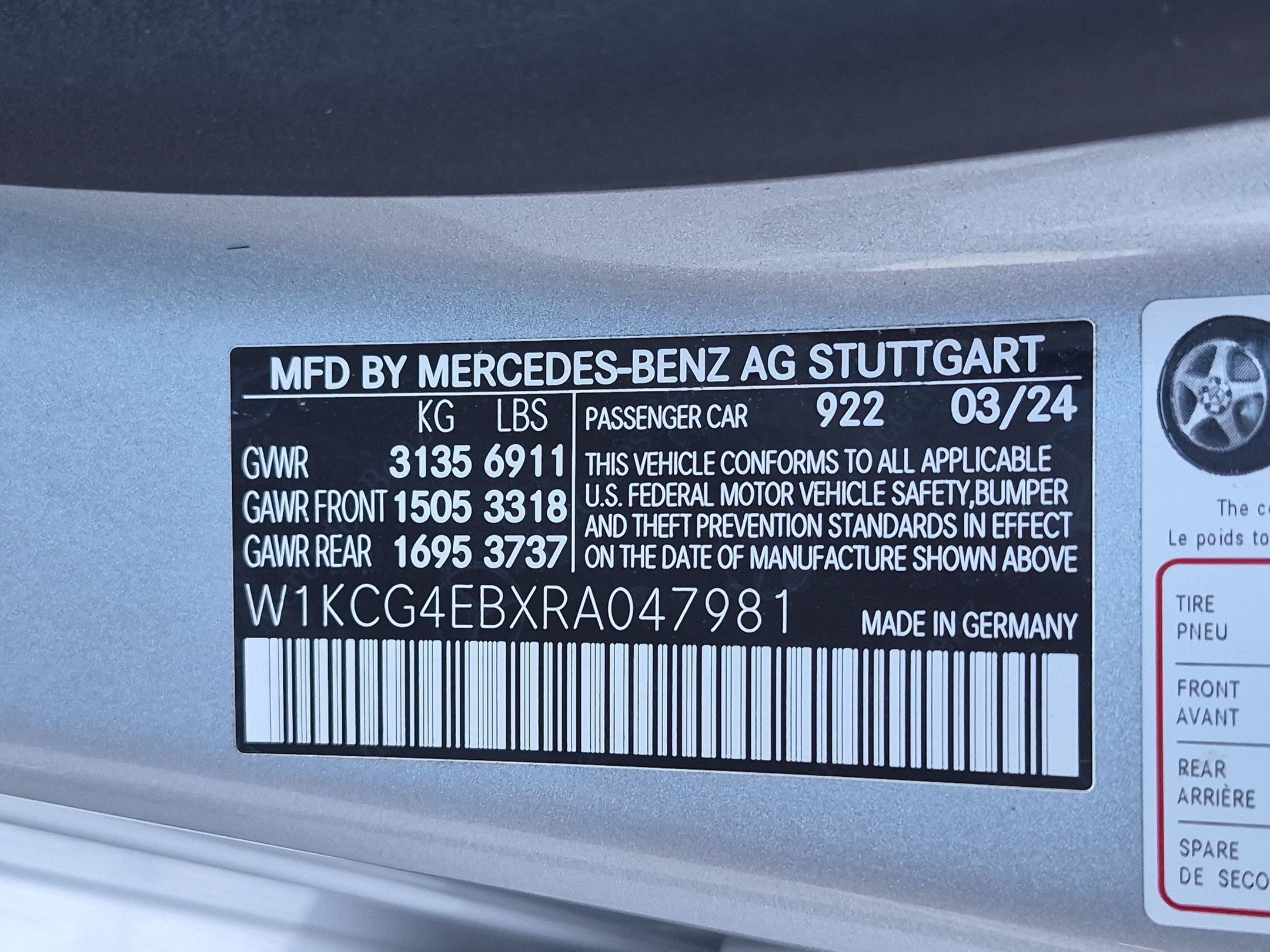 Certified Used 2024 Cirrus Silver Metallic Mercedes-Benz EQS 580 image 33