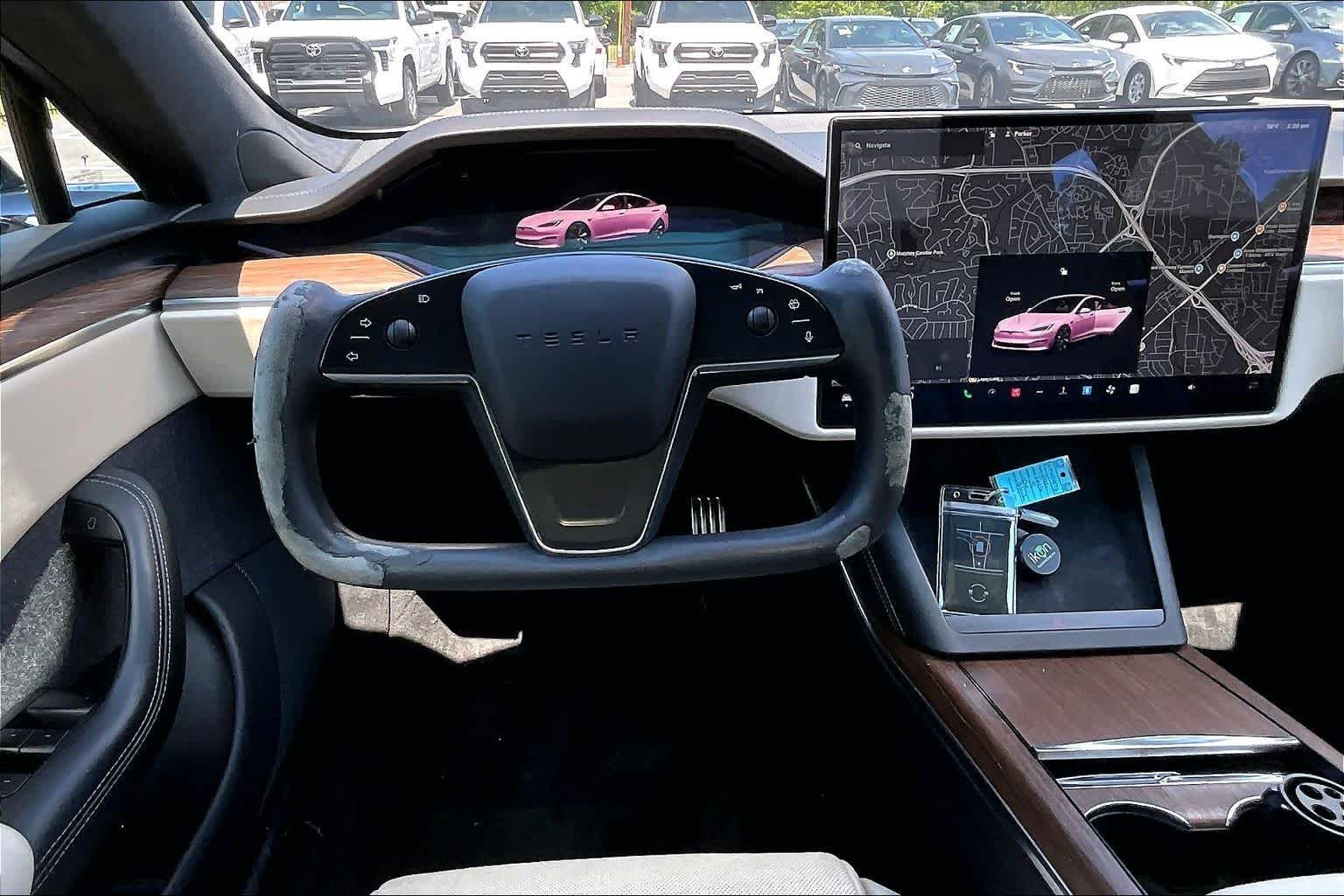 Used 2021 Solid Black Tesla Plaid image 5