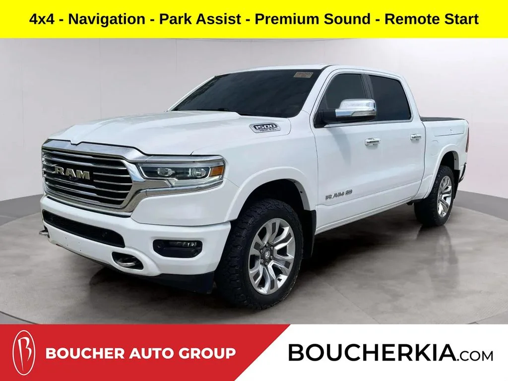 Used 2020 Bright White Clearcoat Ram Laramie Longhorn image 1