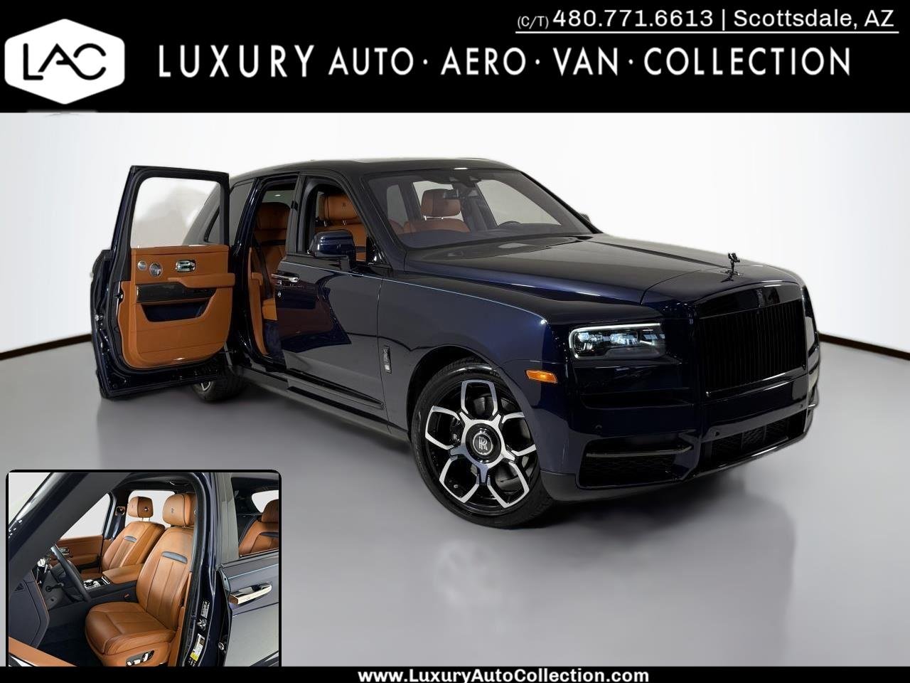 Used 2022 Midnight Blue Rolls-Royce Black Badge | Executive Rear Seating | Rear Entertainment image 1