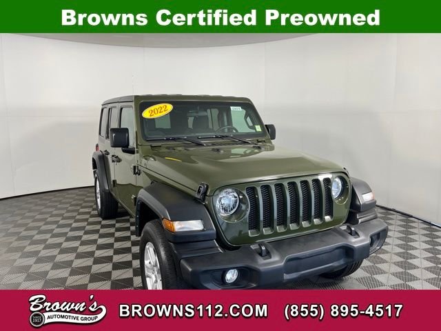 Used 2022 Green Jeep Unlimited Sport S image 1